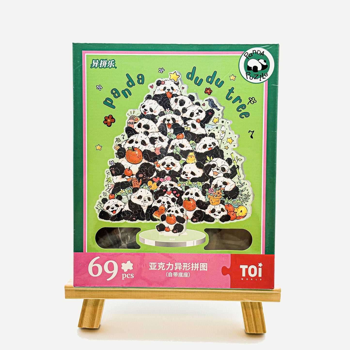 Chubby Panda Tree 69 Piece Acrylic Puzzle