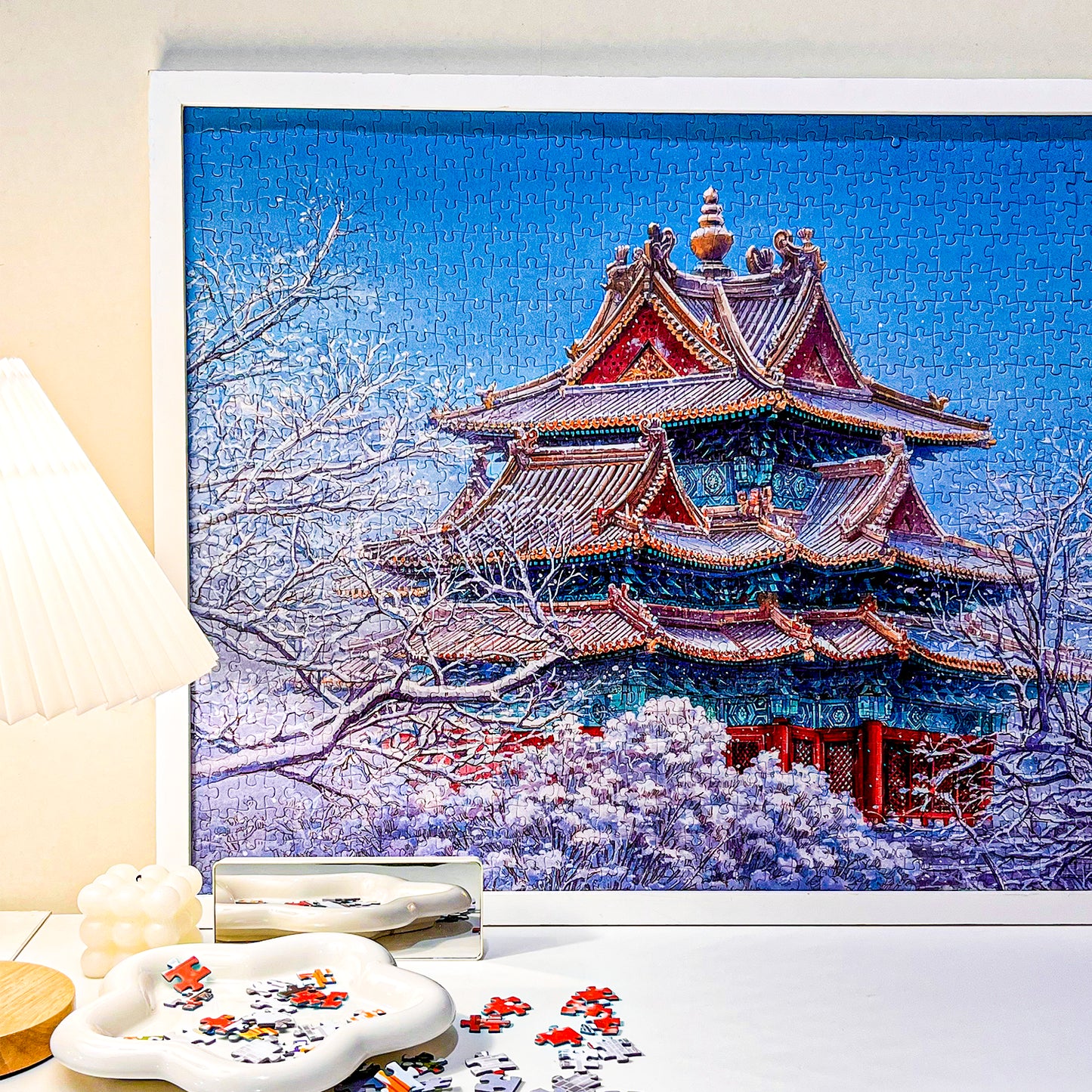 Snow Scene at the Forbidden City Corner Tower 1000 Piece Jigsaw Puzzle