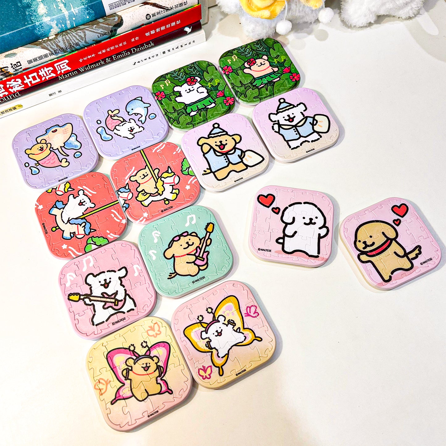 Maltese Blind Box Fridge Magnet Badge Puzzle