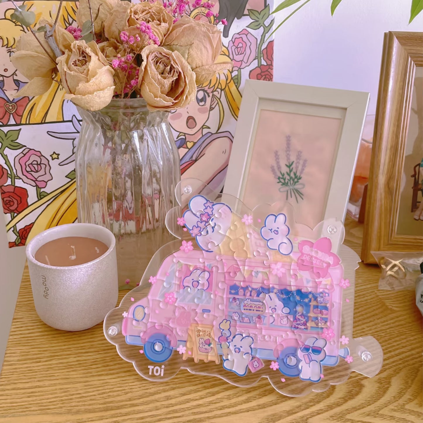 Sakura Sweet Dessert Cart Acrylic Puzzle