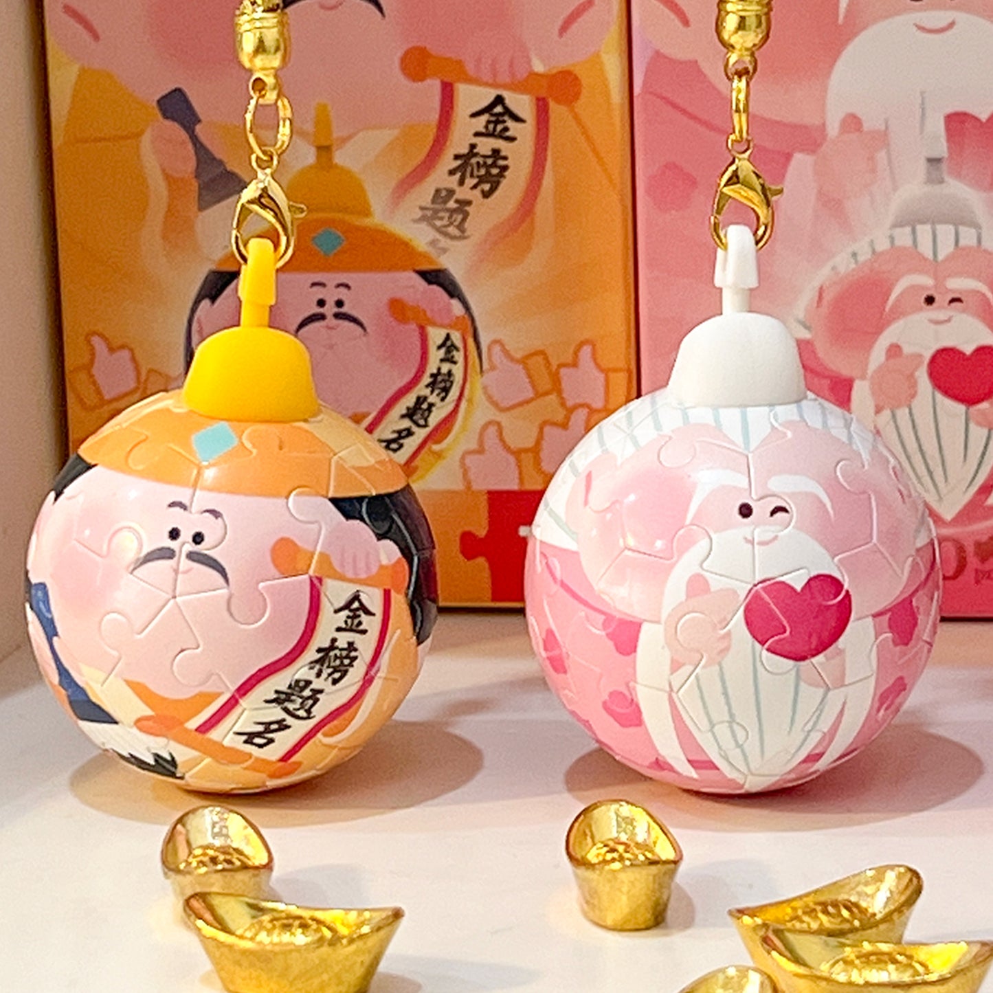 Assemble the Ball Everything Little Immortal Blossoming Peach Flowers Irregular Acrylic Puzzle