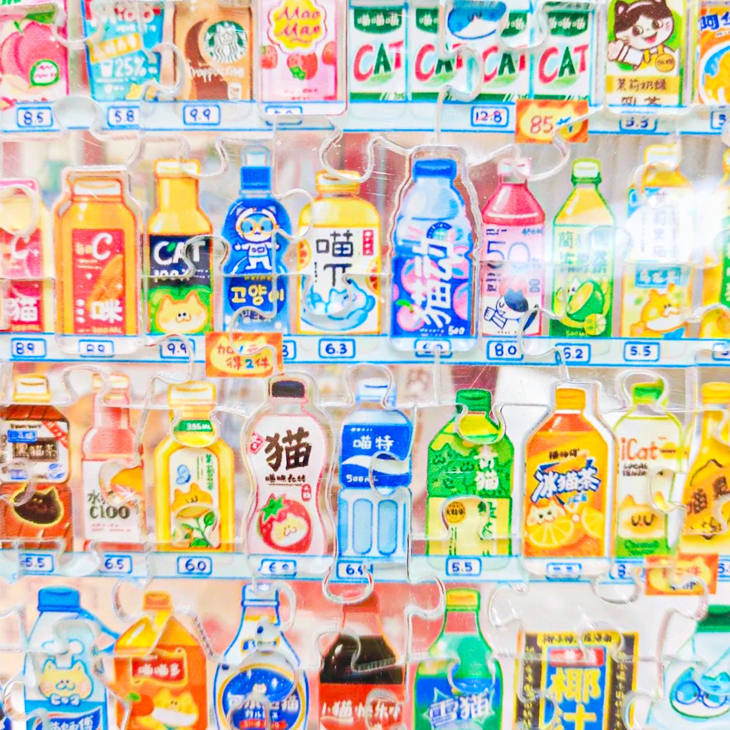 Infinite Snack Machine Happy Beverage Fridge Irregular Acrylic Puzzle