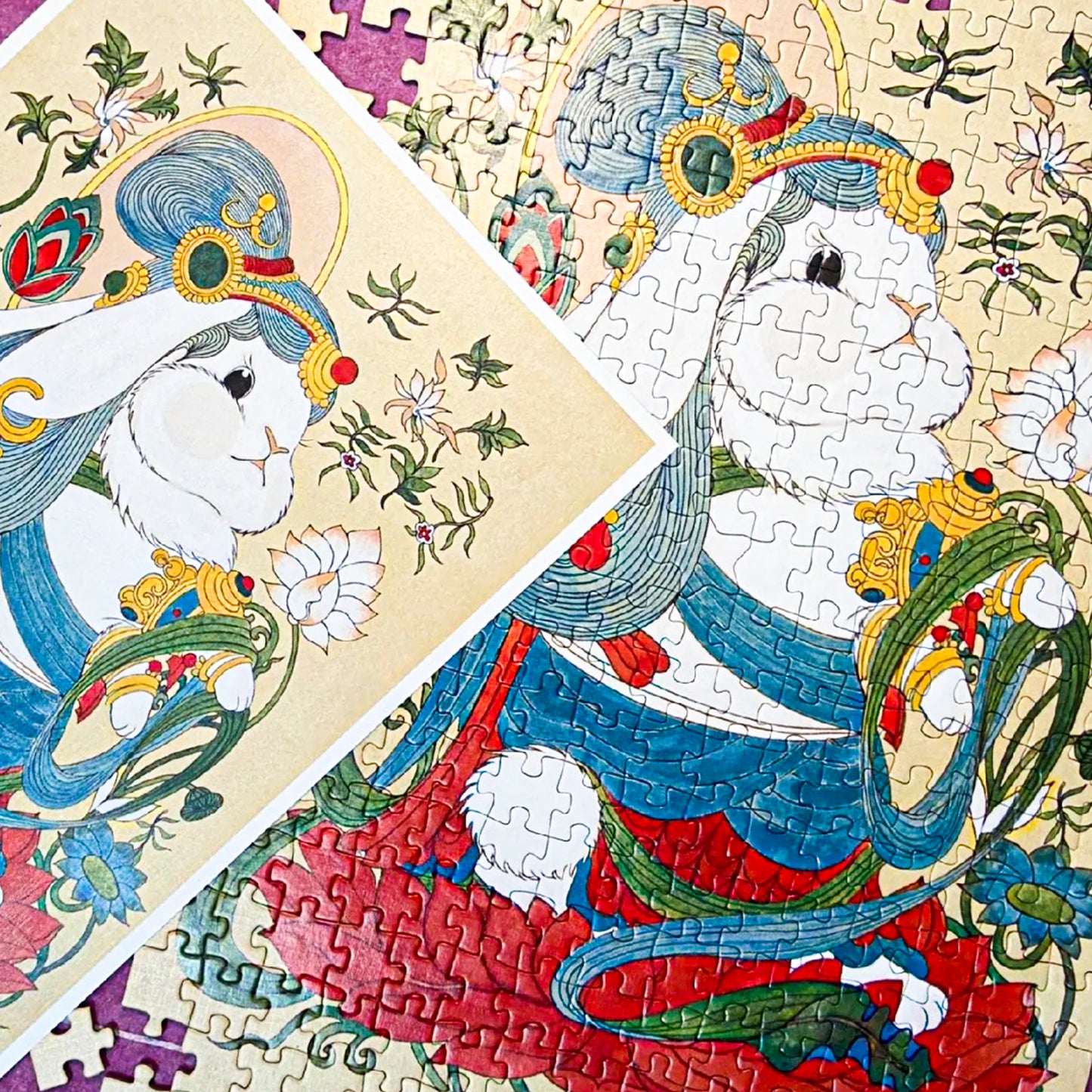 Radiant Dunhuang Series Dunhuang Bunny Two 300 Piece Jigsaw Puzzle