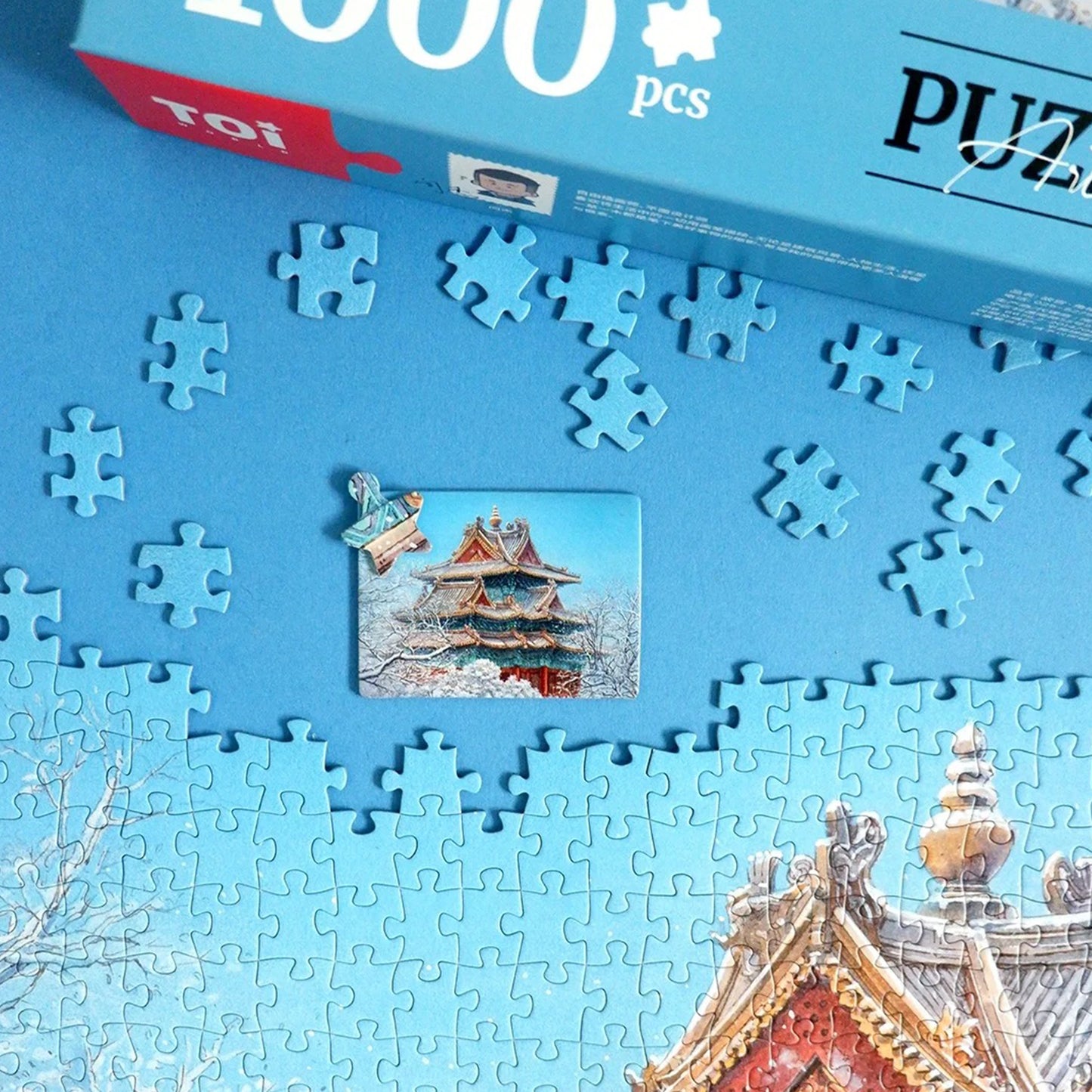 Snow Scene at the Forbidden City Corner Tower 1000 Piece Jigsaw Puzzle
