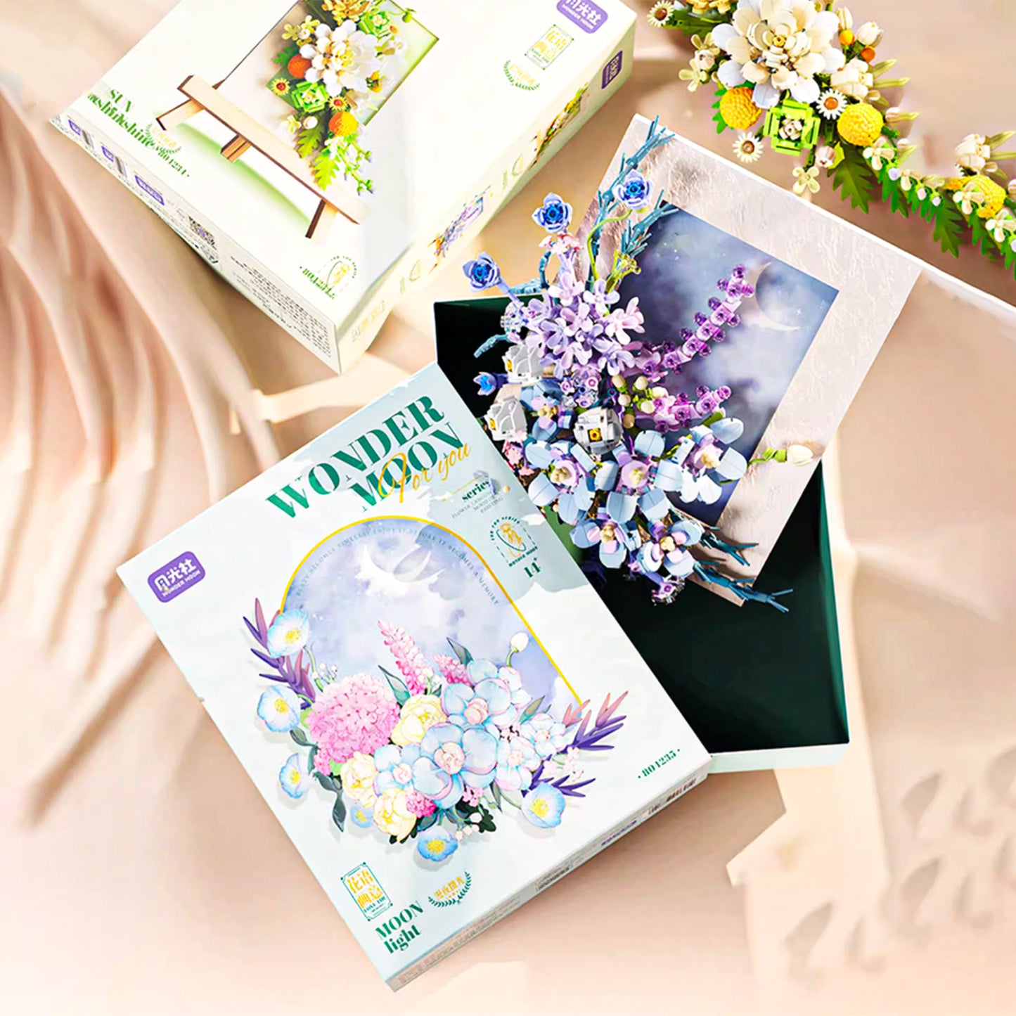 For You Series Flower Language and Painting Bouquet Display Set