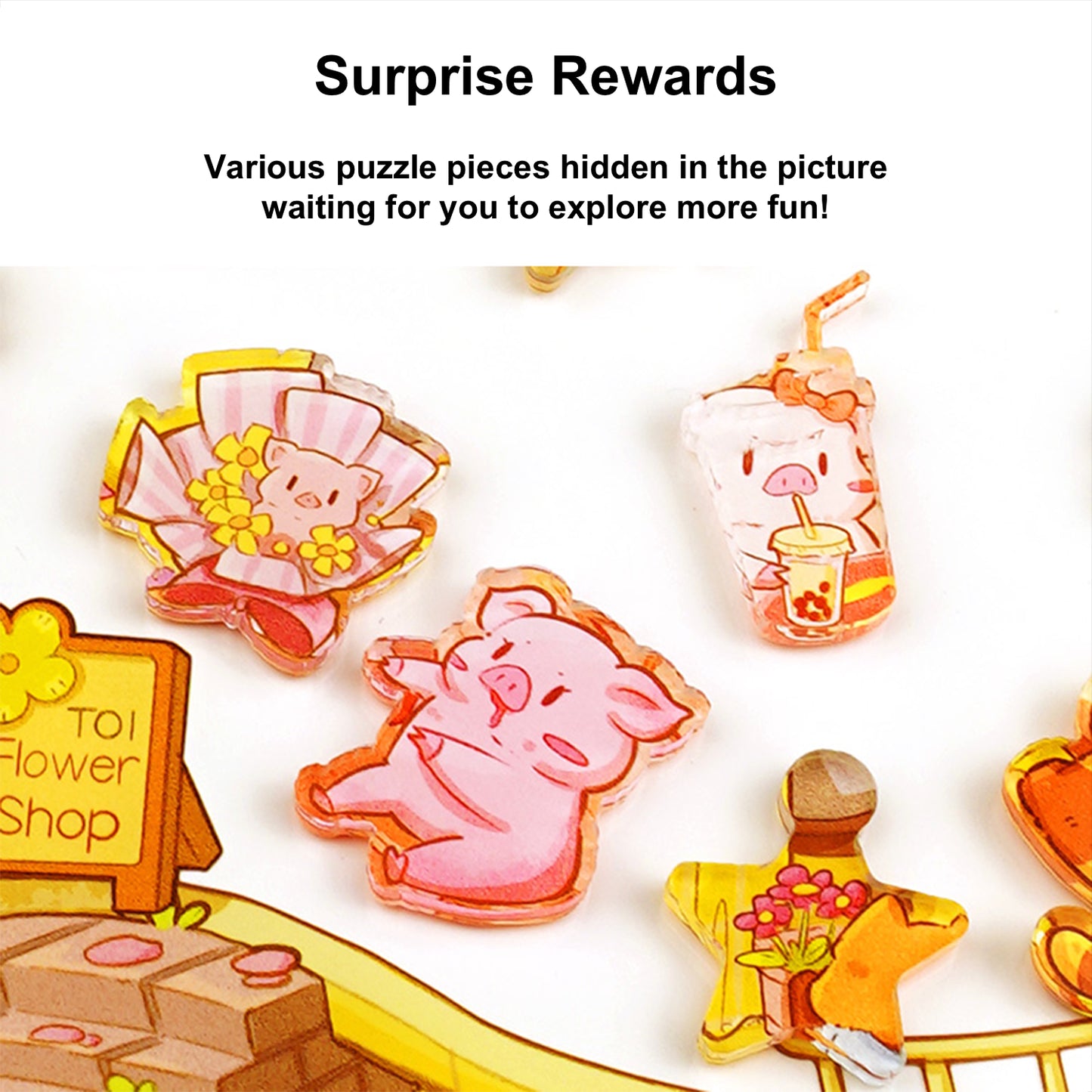 Sweet Core Series Smooth Sailing with the Piggy Irregular Acrylic Puzzle