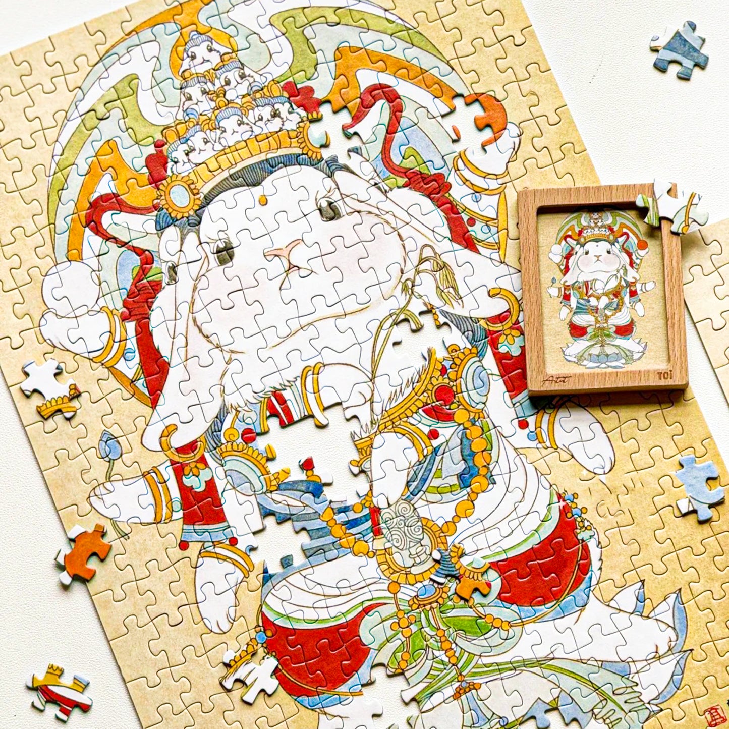 Radiant Dunhuang Series Dunhuang Bunny One 300 Piece Jigsaw Puzzle