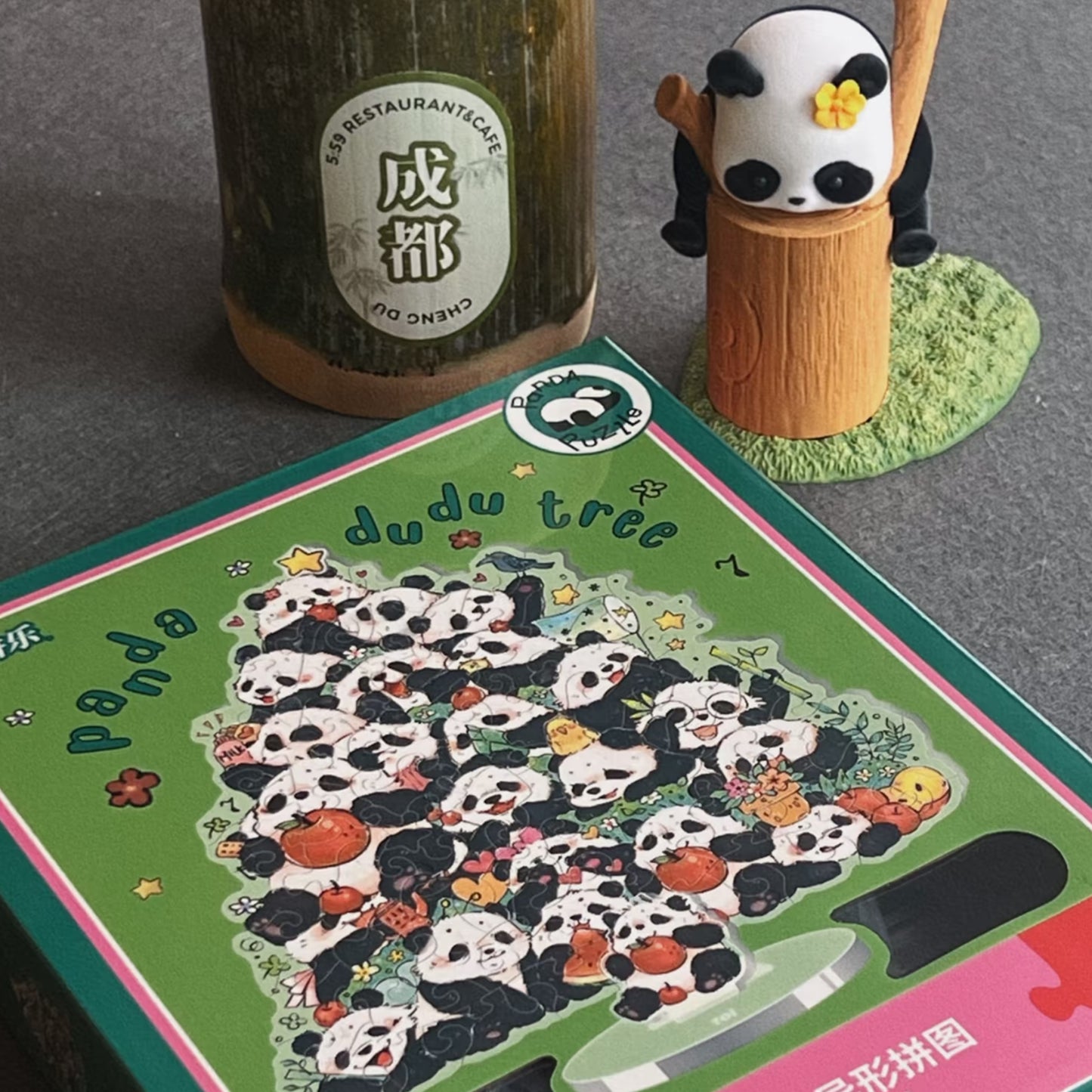 Chubby Panda Tree 69 Piece Acrylic Puzzle