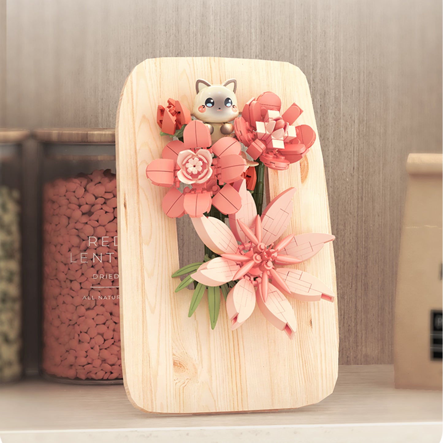 Block Florist Peachy Meow Meow