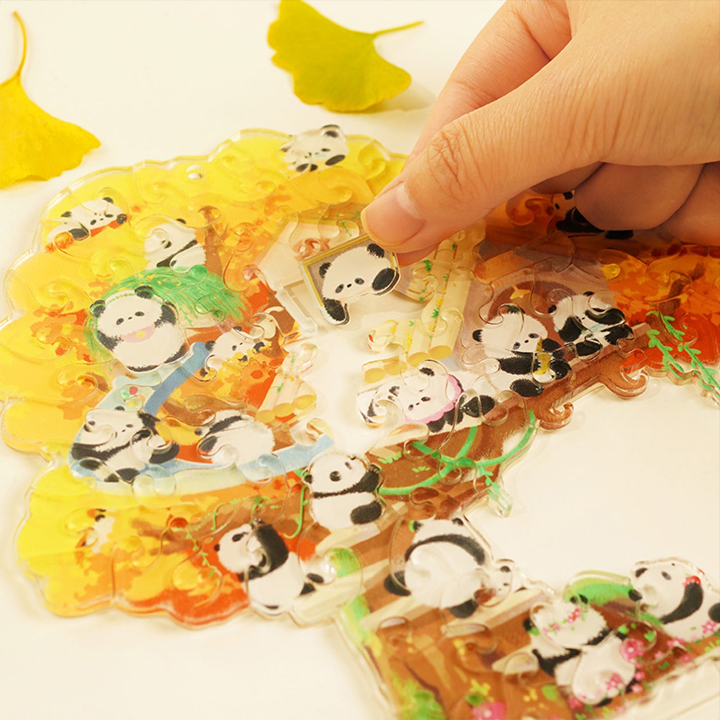Panda Swing Tree 70 Piece Acrylic Puzzle