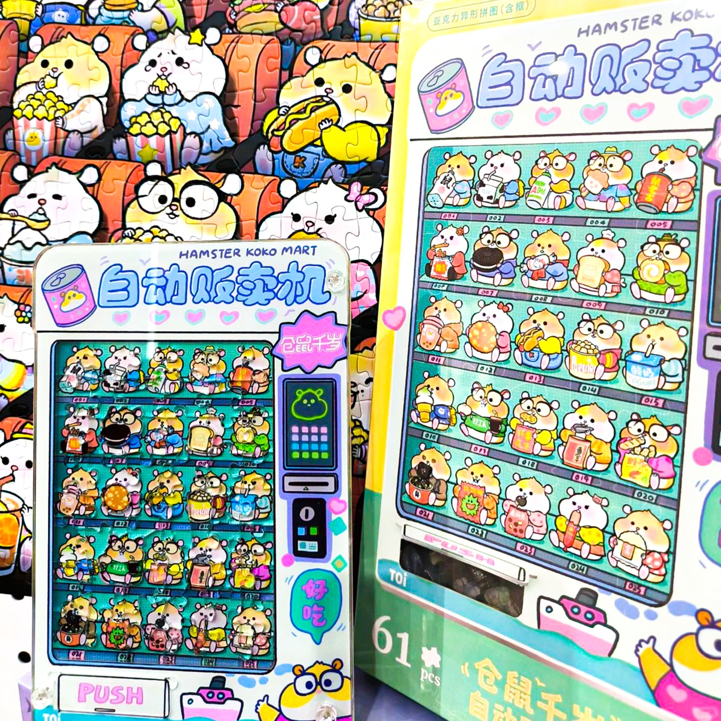 Infinite Snack Vending Machine Cute Hamster Irregular Acrylic Puzzle