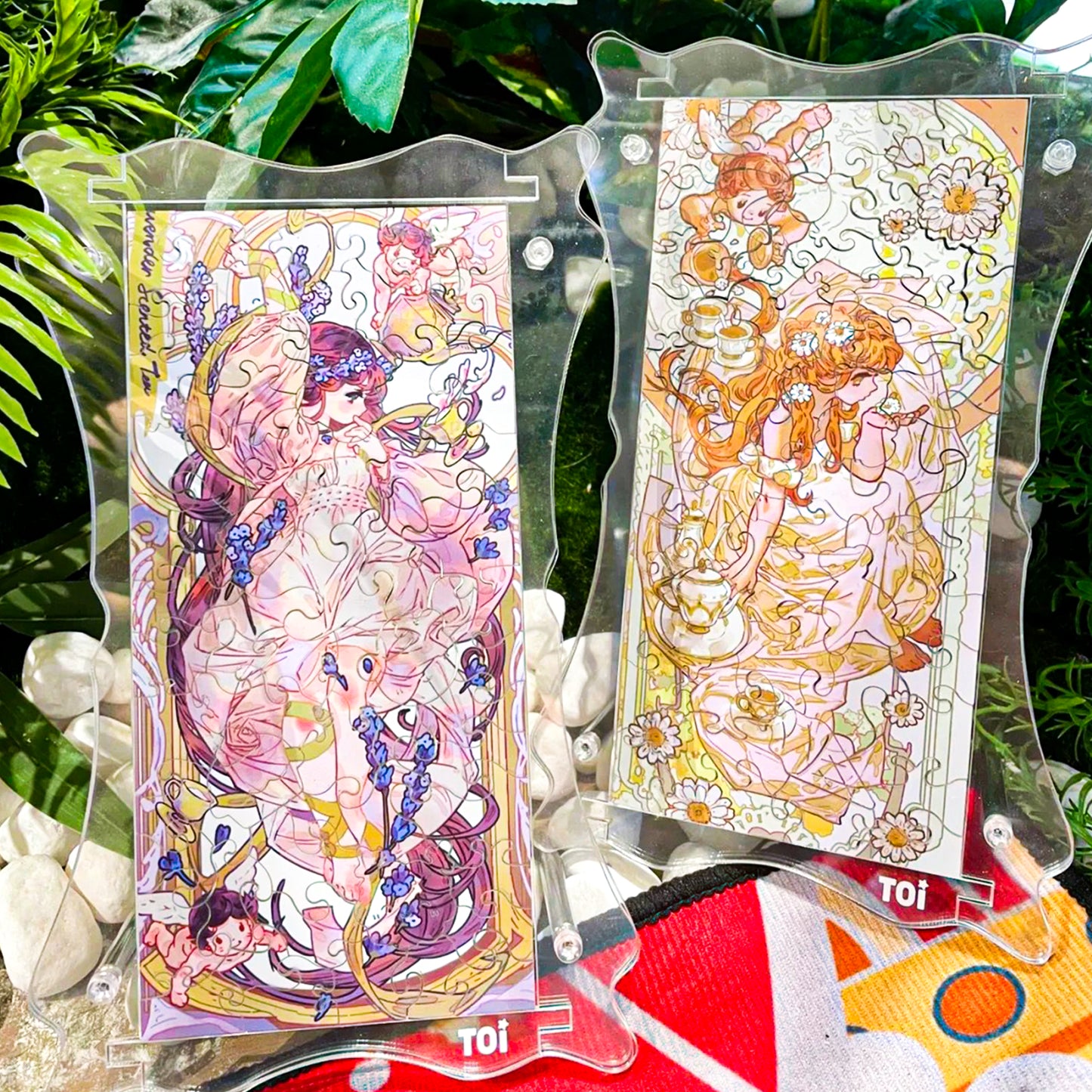 Goddess Tea Party Lavender Tea Irregular Acrylic Puzzles