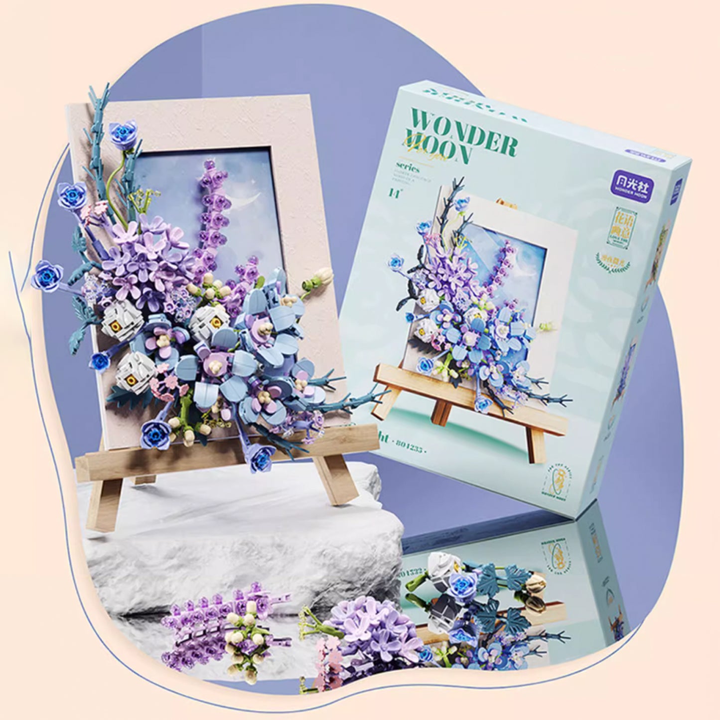 For You Series Flower Language and Painting Bouquet Display Set