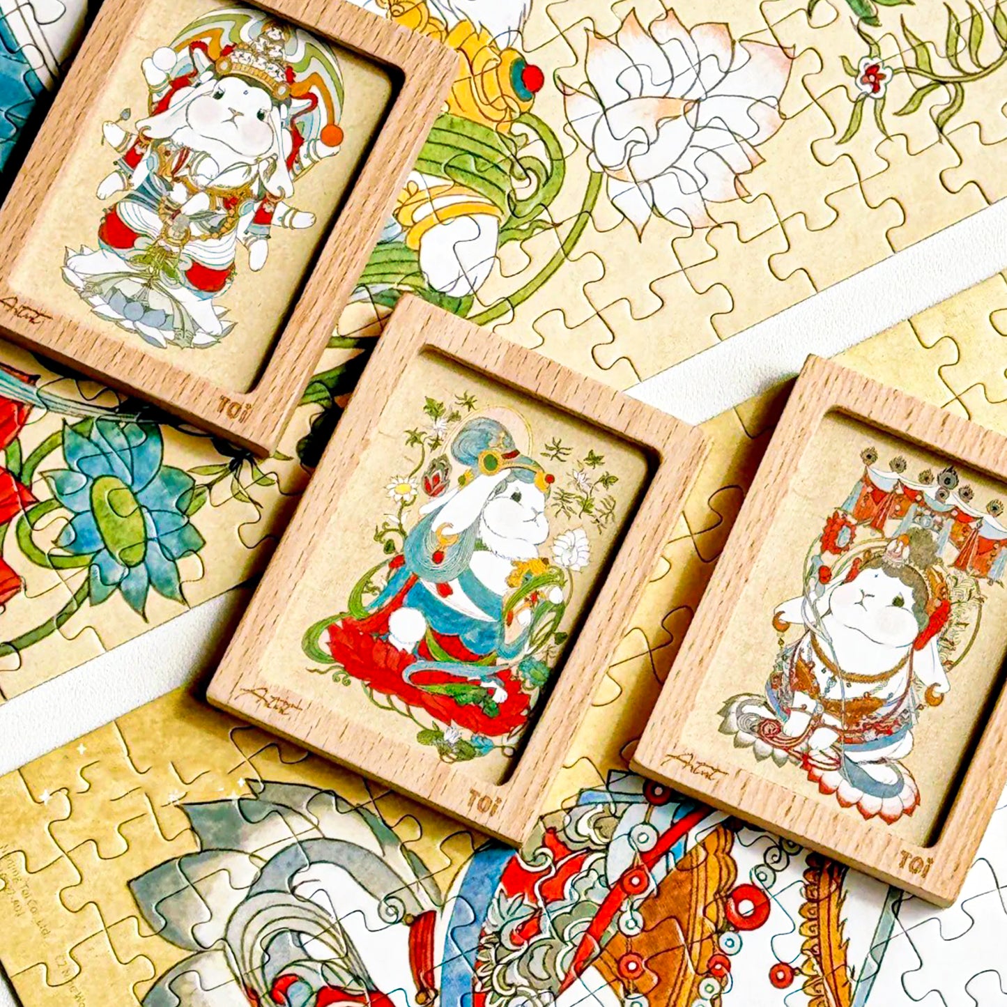 Radiant Dunhuang Series Dunhuang Bunny Two 300 Piece Jigsaw Puzzle
