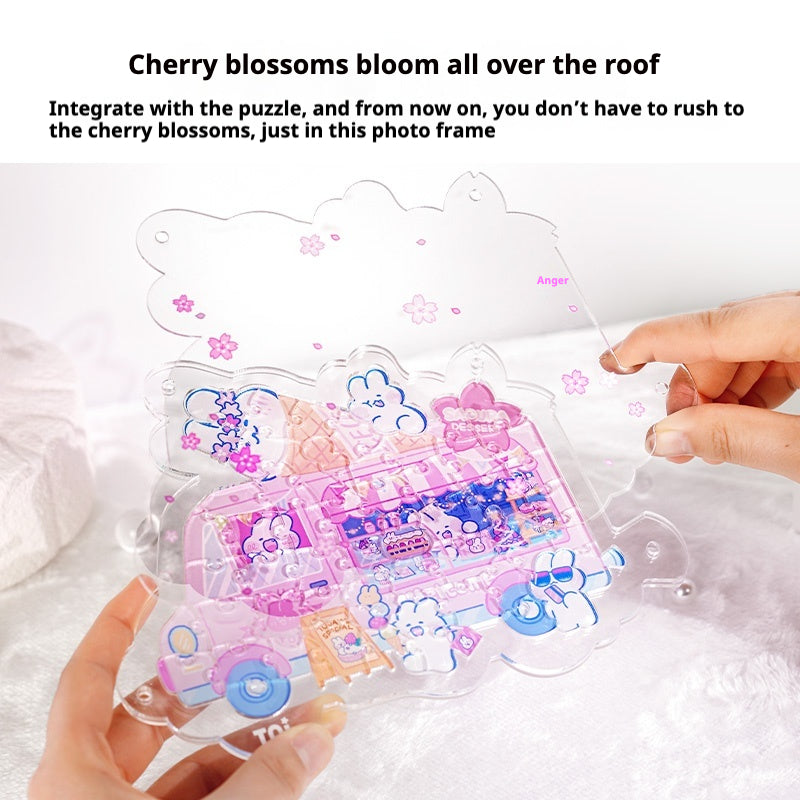 Sakura Sweet Dessert Cart Acrylic Puzzle