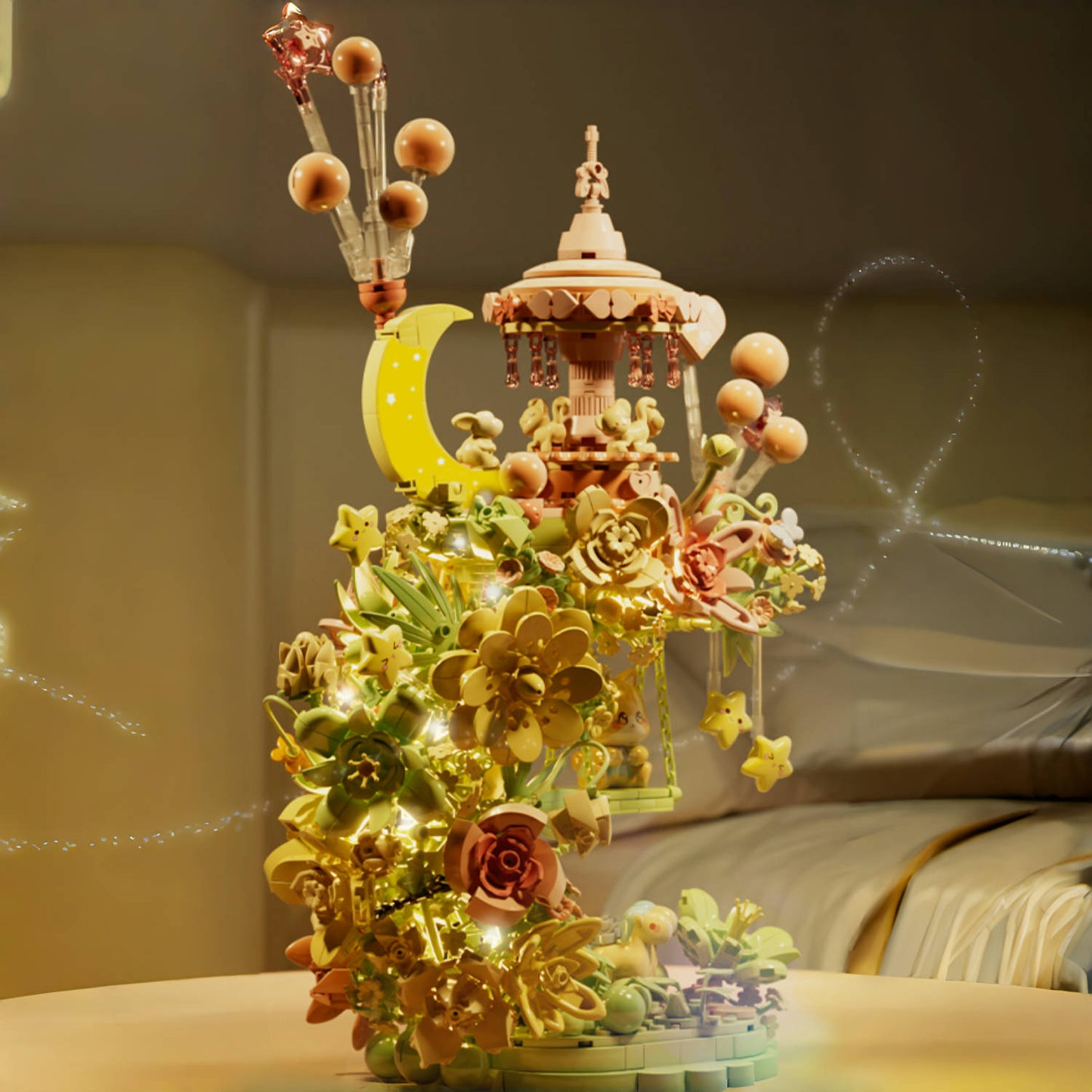 Block Florist Flowers and Moon