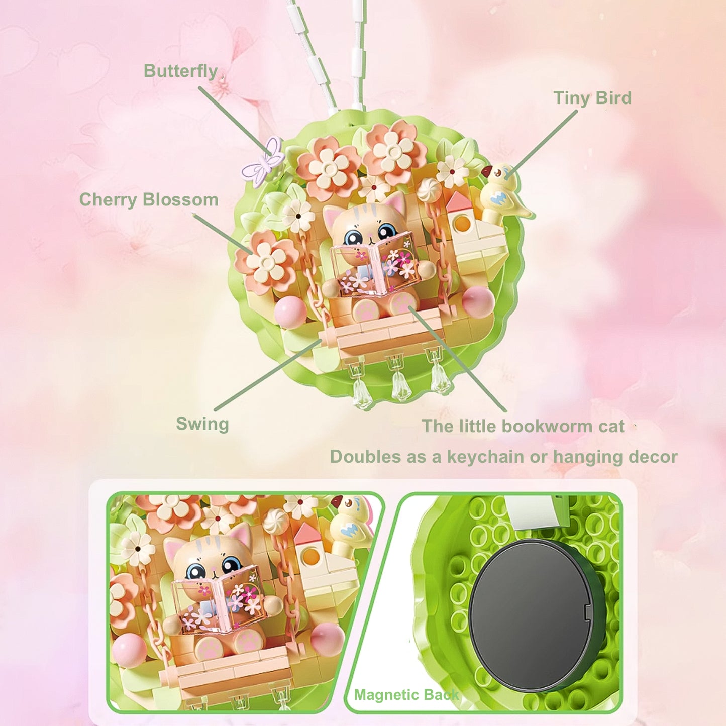 Sweet Cherry Blossom Fridge Magnet B