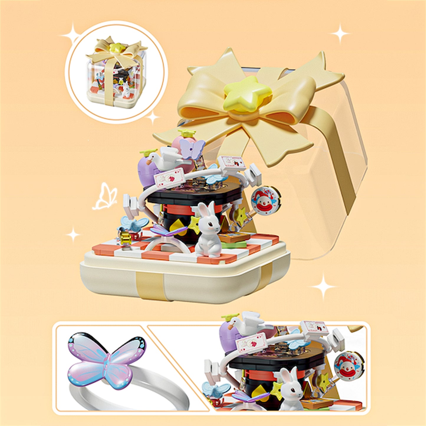 Star Wish Fingertip Love Language Decoding Building Block Set Ring Box