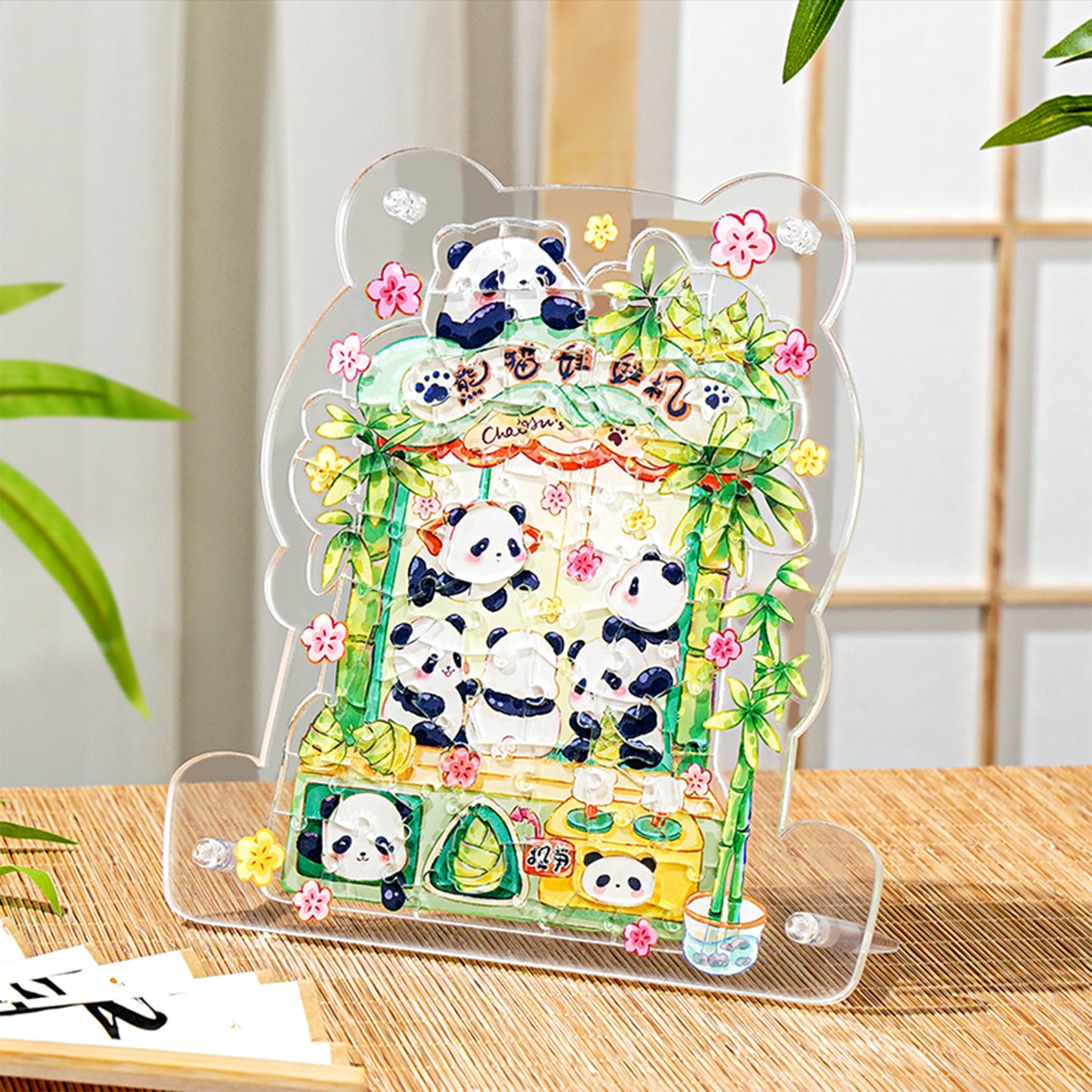 Panda Claw Machine 70 Piece Acrylic Puzzle