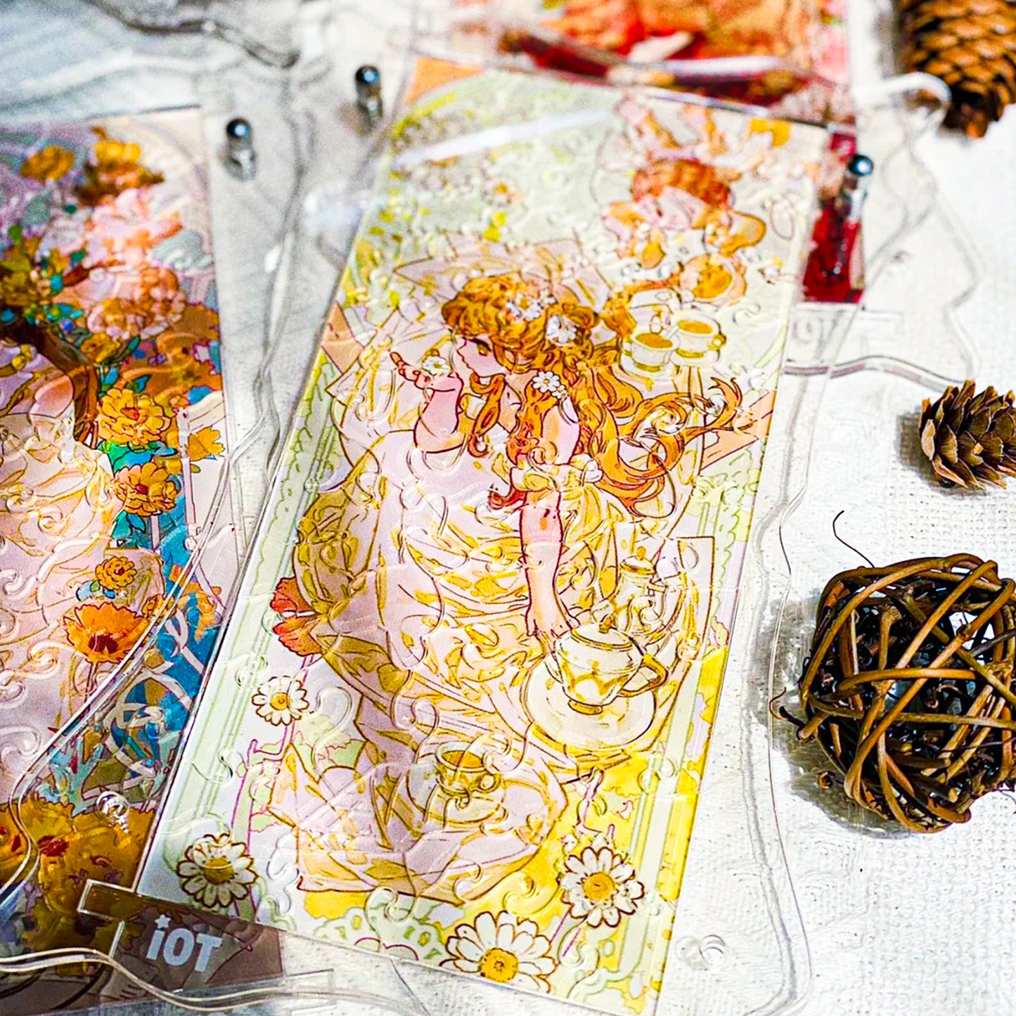 Goddess Tea Party Wild Chrysanthemum Tea Irregular Acrylic Puzzle