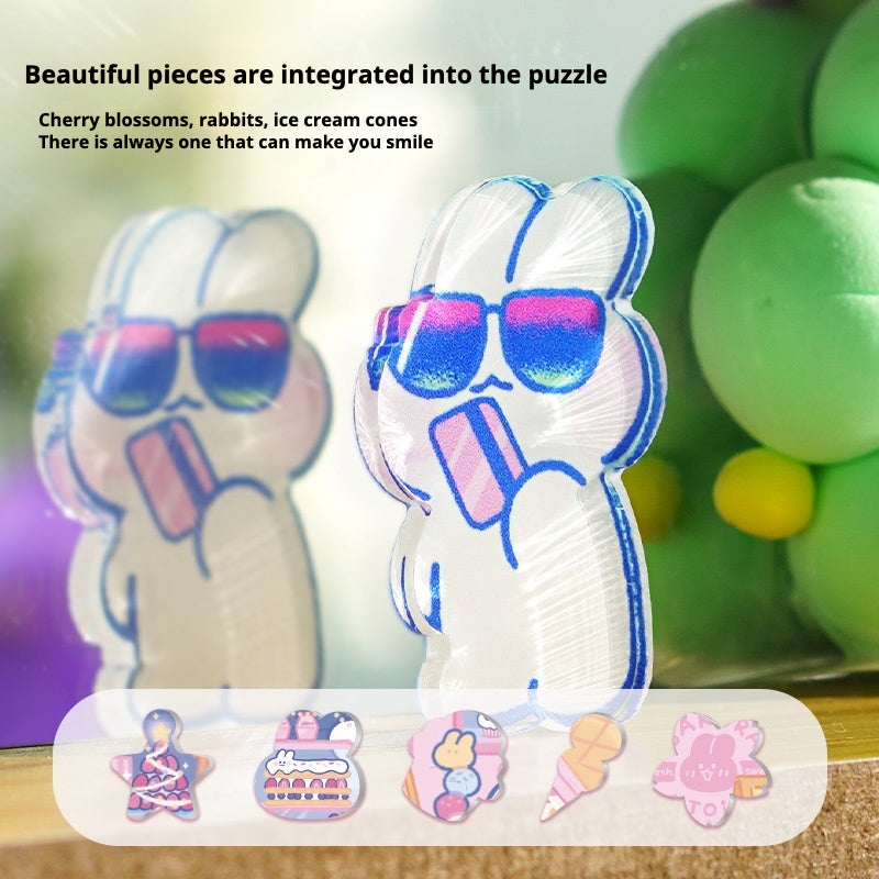 Sakura Sweet Dessert Cart Acrylic Puzzle