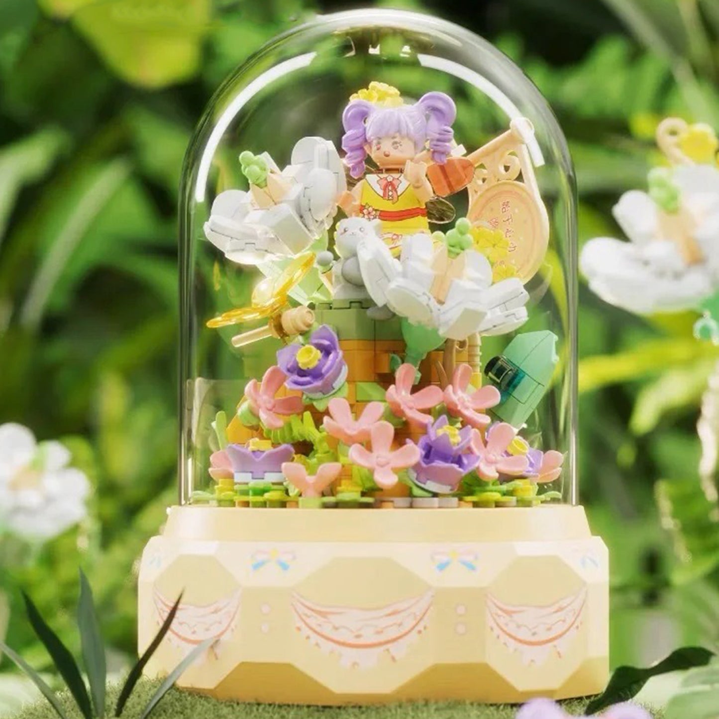 Flower Fairy Small Particle Building Block Music Box