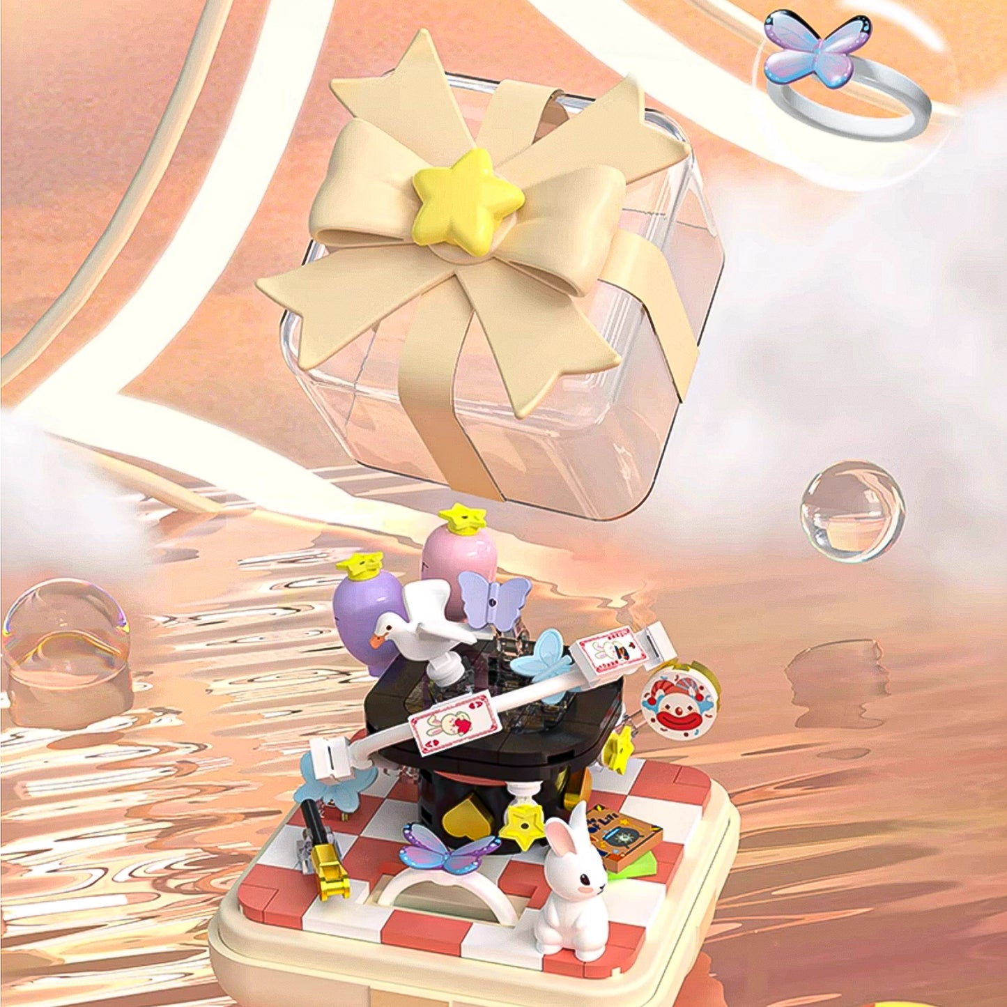 Star Wish Fingertip Love Language Decoding Building Block Set Ring Box