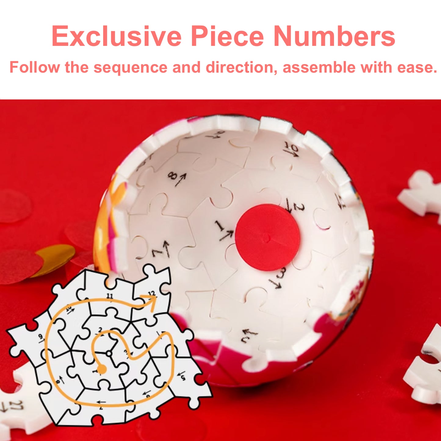 Assemble the Ball Everything Little Immortal Abundant Wealth Rolls In Irregular Acrylic Puzzle