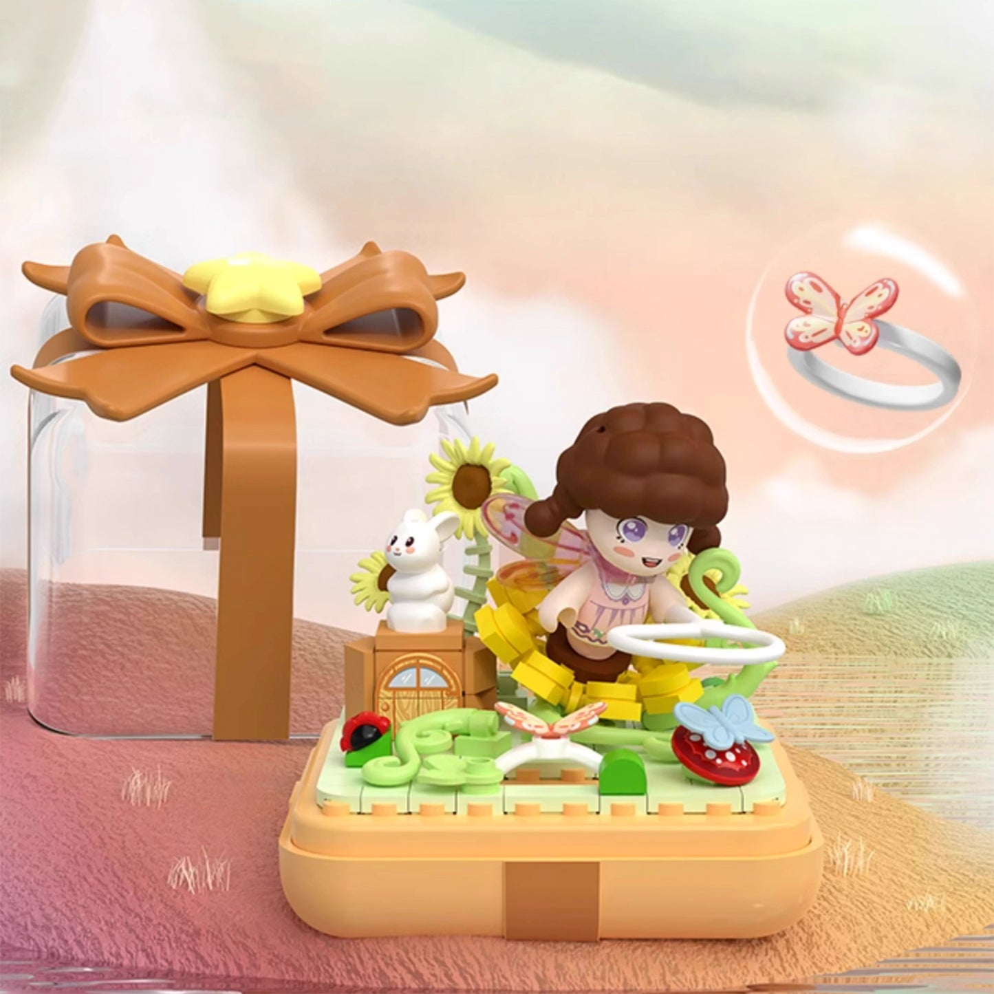 Star Wish Fingertip Love Gravity Building Block Set Ring Box