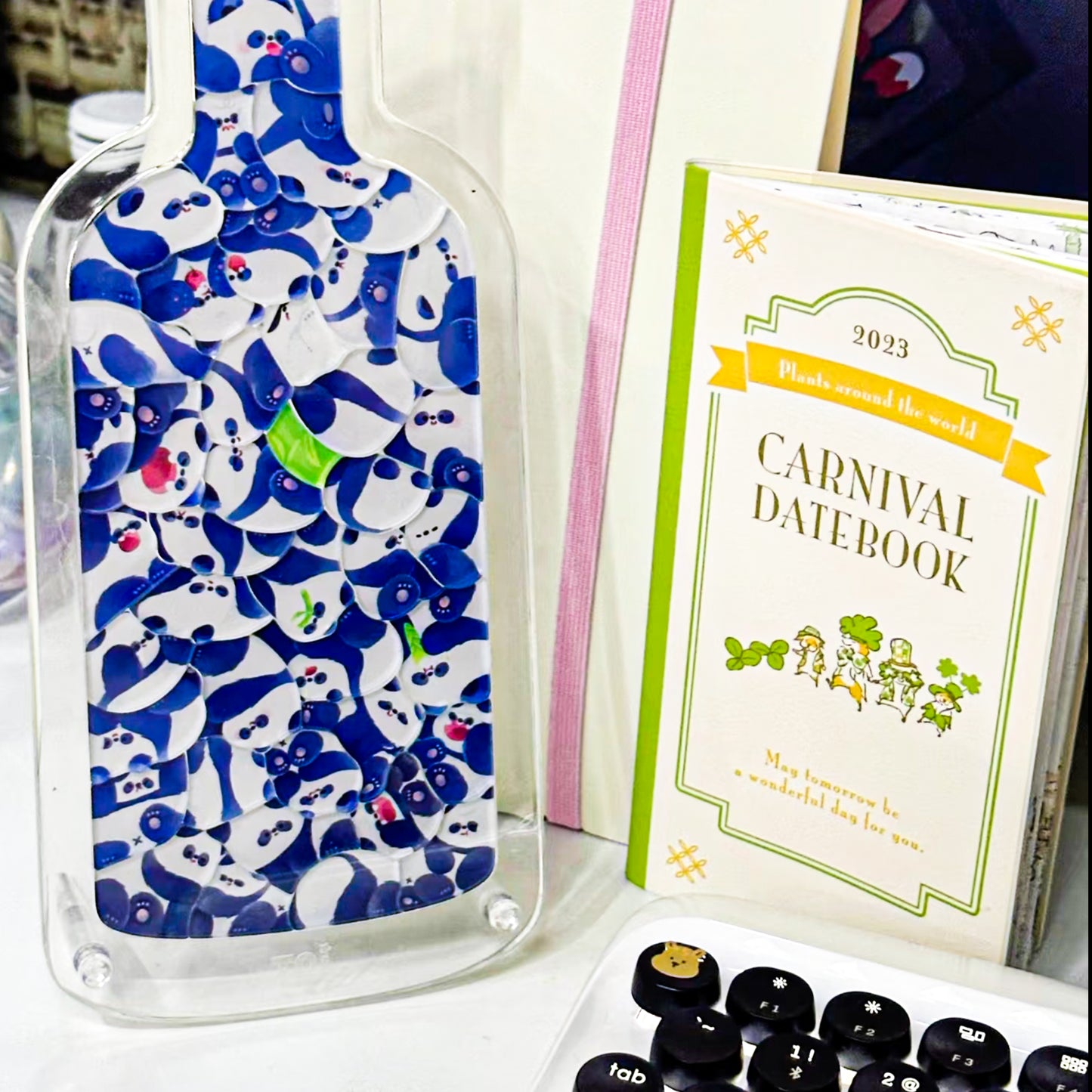 PETS IN THE BOTTLE Panda Animal Shaped Acrylic Puzzle