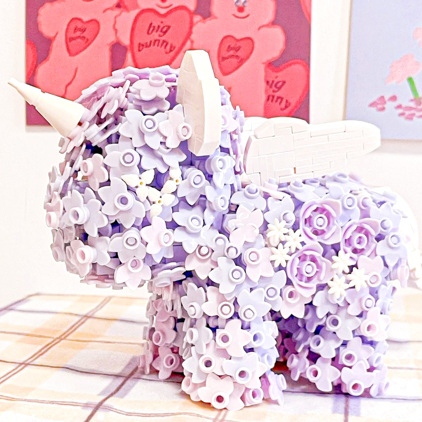 Unicorn Series Purple Starry Dream Display Building Block Set