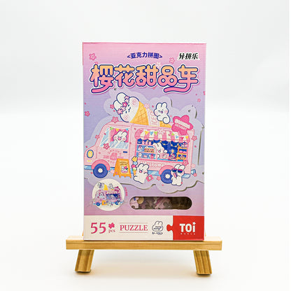 Sakura Sweet Dessert Cart Acrylic Puzzle