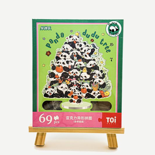Chubby Panda Tree 69 Piece Acrylic Puzzle