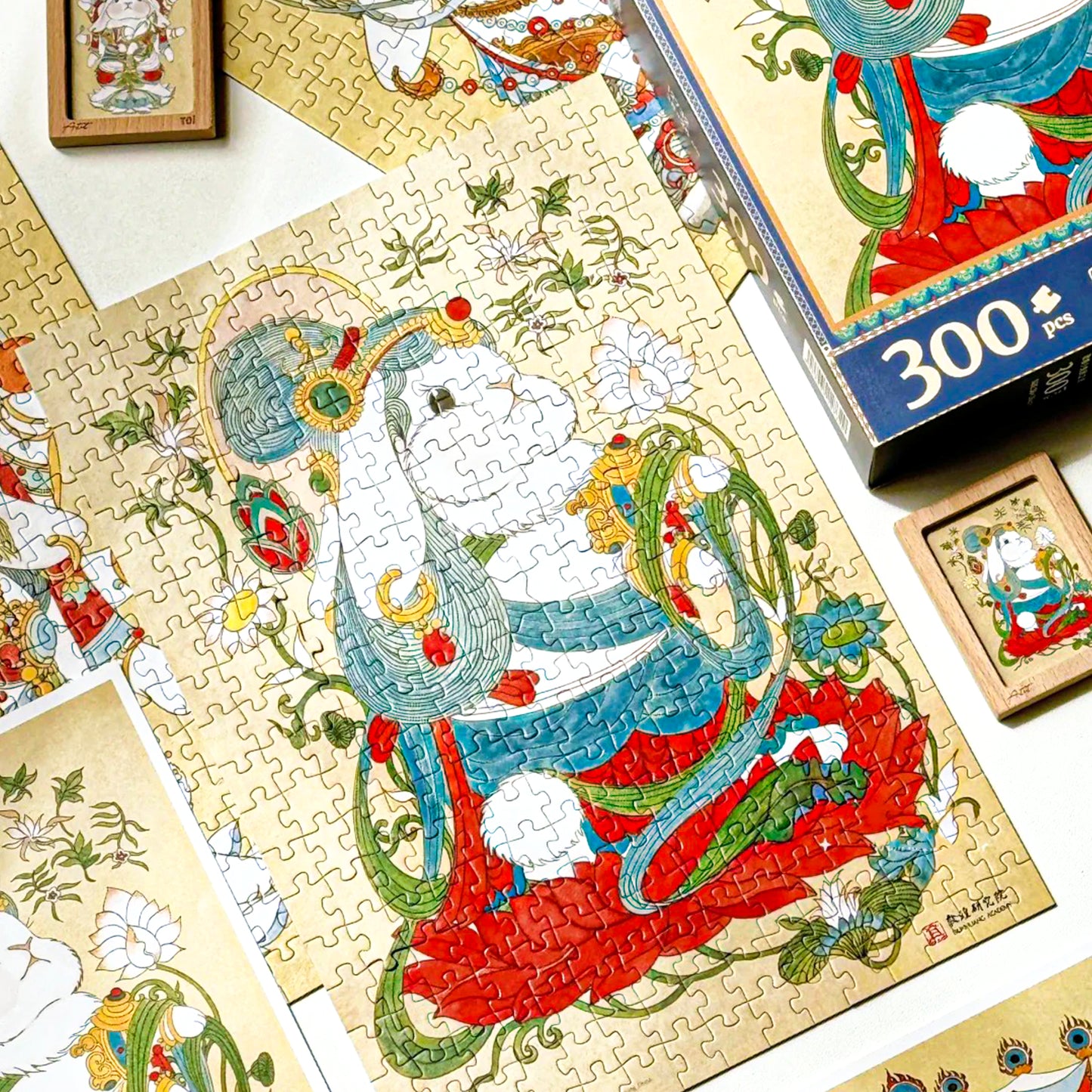 Radiant Dunhuang Series Dunhuang Bunny Two 300 Piece Jigsaw Puzzle