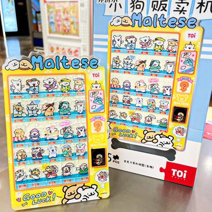 Infinite Snack Vending Machine Maltese Puppy Irregular Acrylic Puzzle