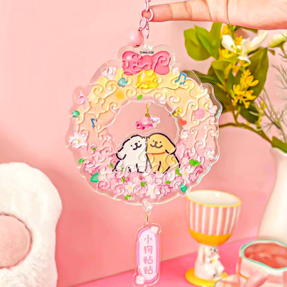 Maltese Gentle Wind Chime Series Puppy Kisses  Acrylic Puzzle