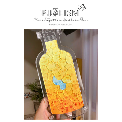 PETS IN THE BOTTLE Duckie Animal Shaped Acrylic Puzzle