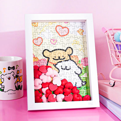 Maltese Puppy Loves You Acrylic Puzzles