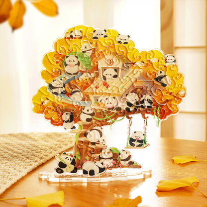 Panda Swing Tree 70 Piece Acrylic Puzzle