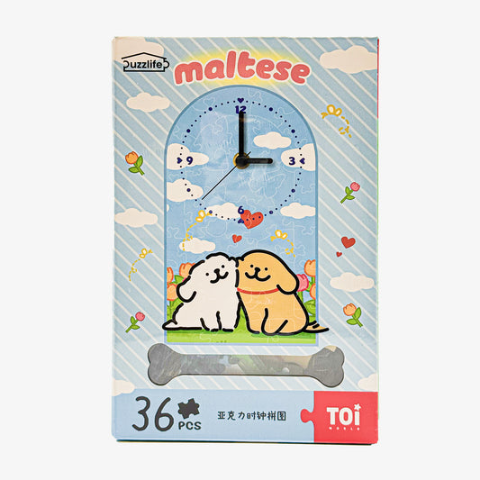 Maltese Sweet Memories Acrylic Puzzle-DIY Unique Clock