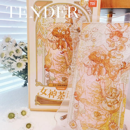 Goddess Tea Party Wild Chrysanthemum Tea Irregular Acrylic Puzzle