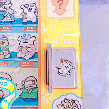 Infinite Snack Vending Machine Maltese Puppy Irregular Acrylic Puzzle