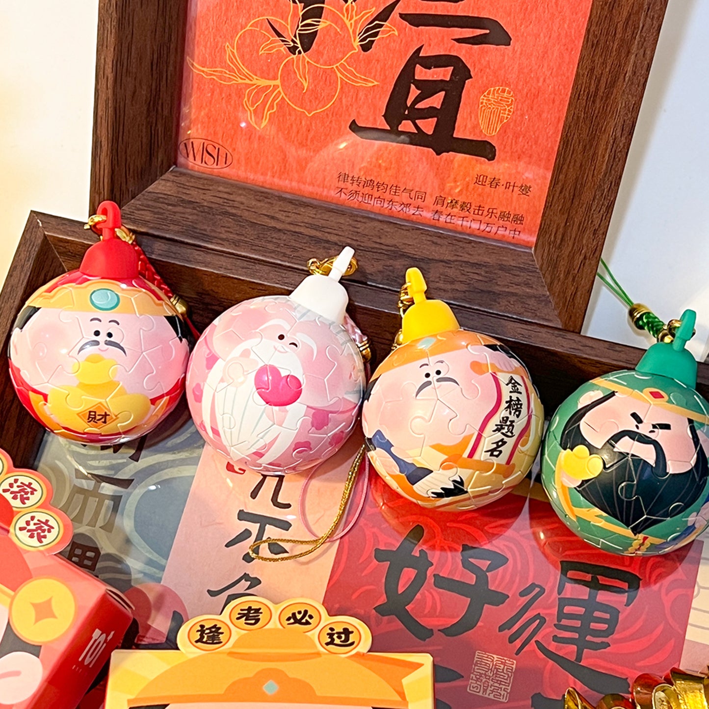 Assemble the Ball  Everything Little Immortal Blossoming Peach Flowers Irregular Acrylic Puzzle