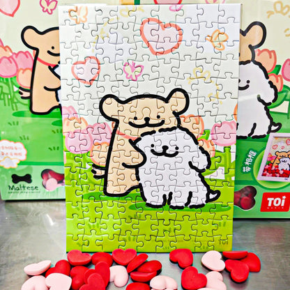 Maltese Puppy Loves You Acrylic Puzzles