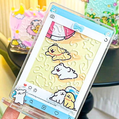 Maltese Memory Frame Series Run Puppy Run Acrylic Puzzle