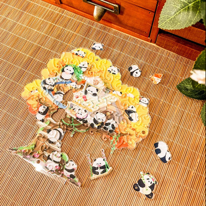 Panda Swing Tree 70 Piece Acrylic Puzzle