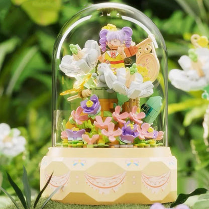 Flower Fairy Small Particle Building Block Music Box