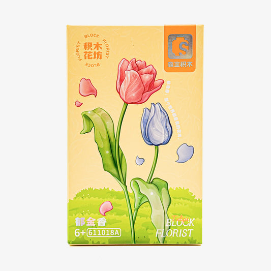 Block Florist Pink & Blue Tulip