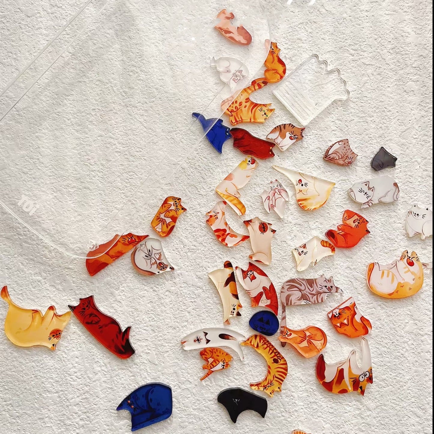 PETS IN THE BOTTLE Cats Animal Shaped Acrylic Puzzle