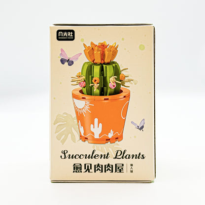 Healing Series Cactus Succulent Plant Display Building Block Set